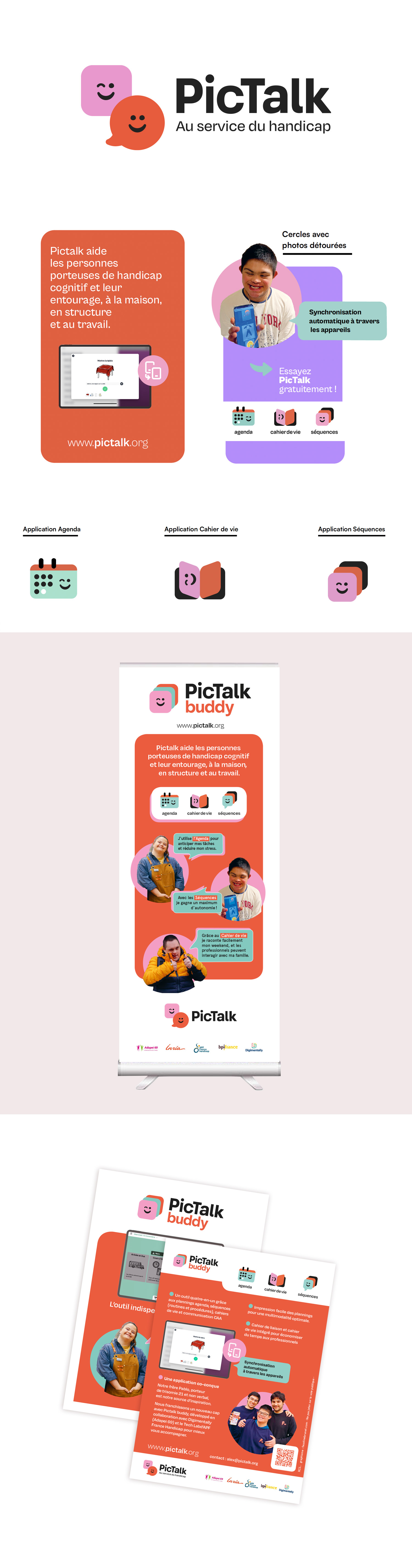 identité visuelle pour une application sur le handicap