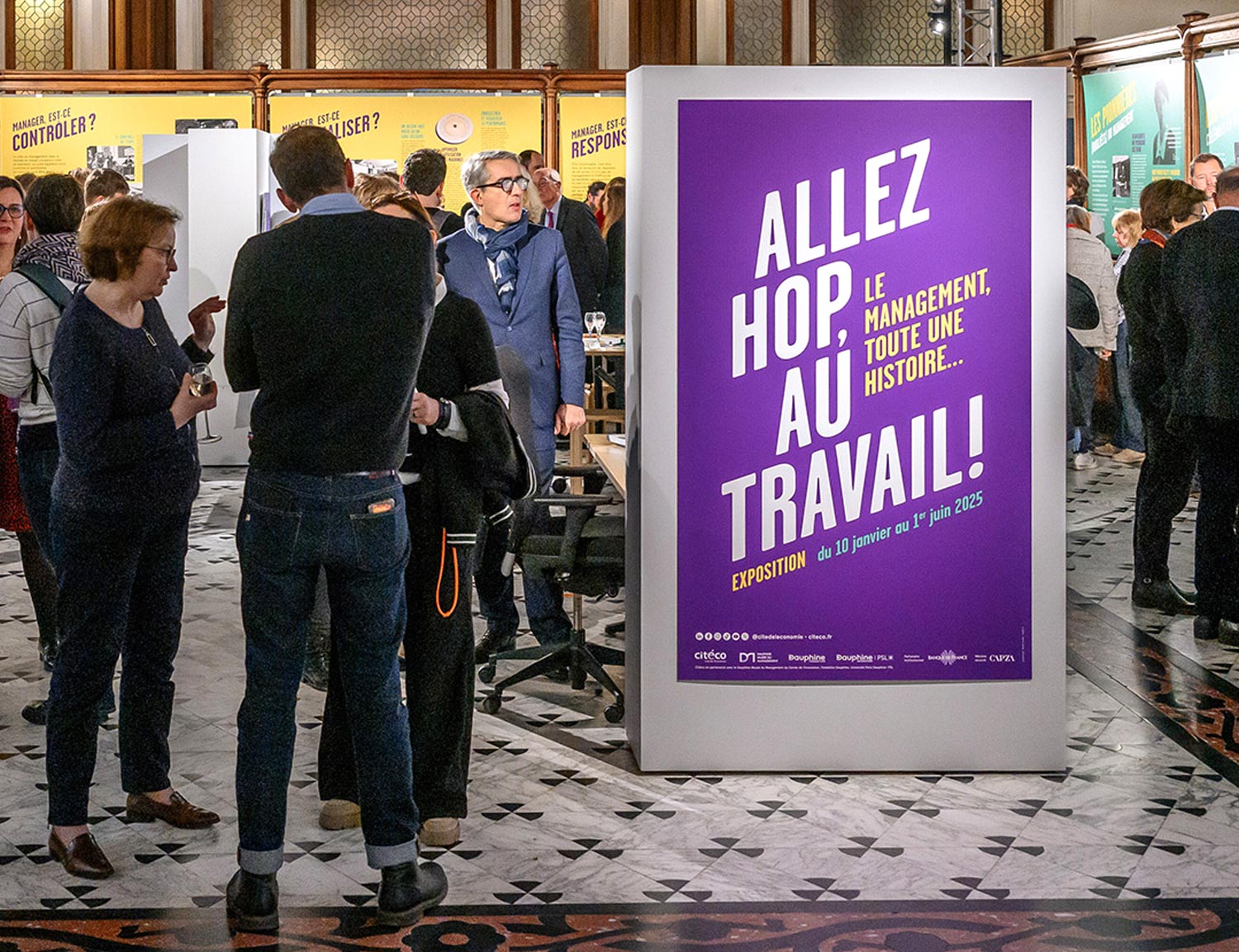 creation visuel affiche expo musée de l'économie à Paris