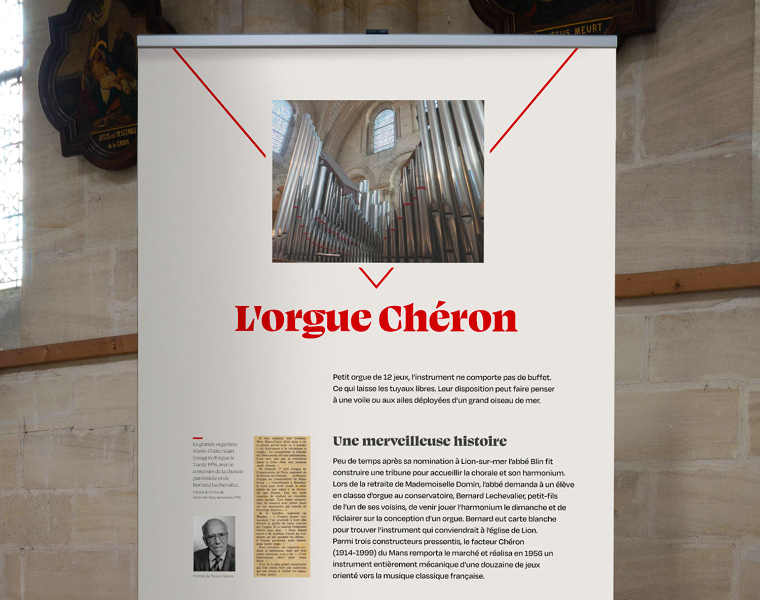 un roll-up sur le patrimoine d'une église