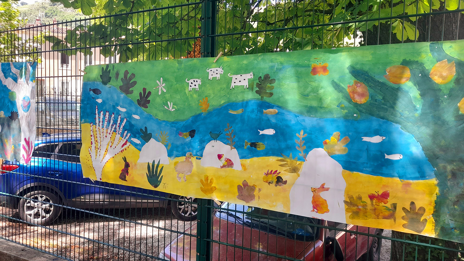 affichage fresque peinture riviere