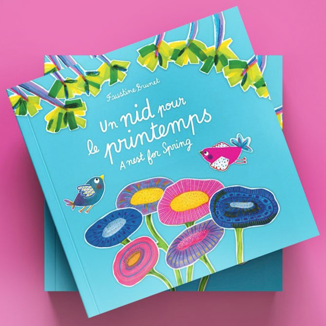 album jeunesse bilingue Un nid pour le printemps