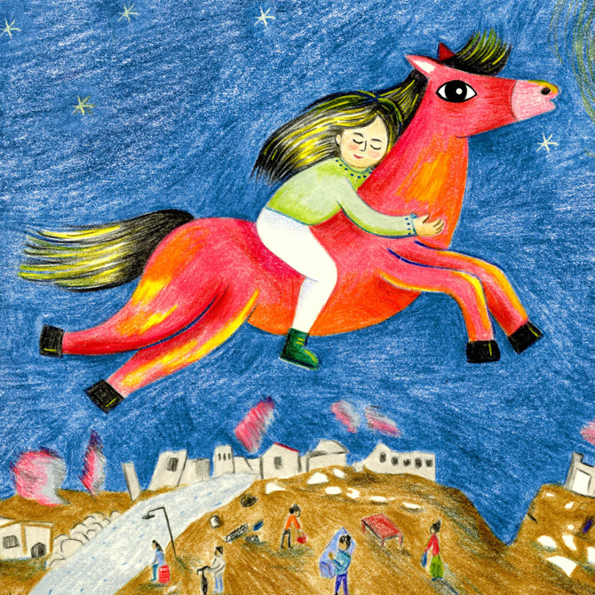 Enfance et exil : illustration pour un article — Centre Primo Levi