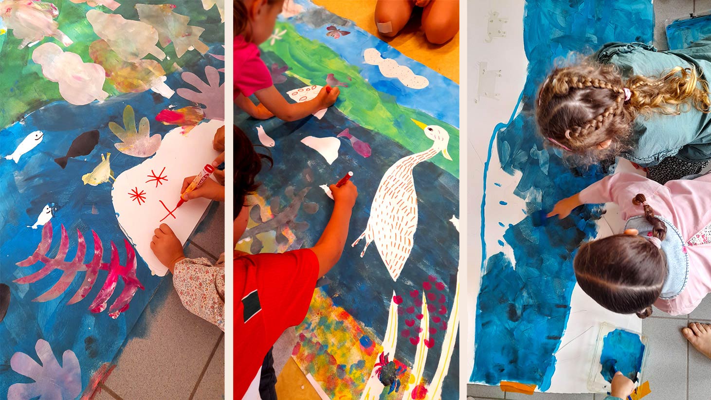 Ateliers créatifs fresque sur l'eau