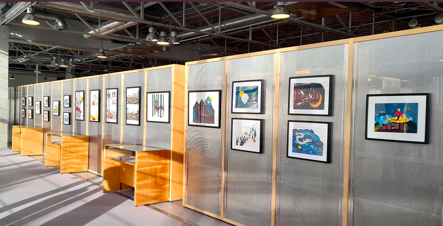 exposition Faustine Brunet auteure illustratrice médiathèque de Vénissieux