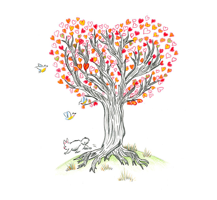 dessin arbre coeur