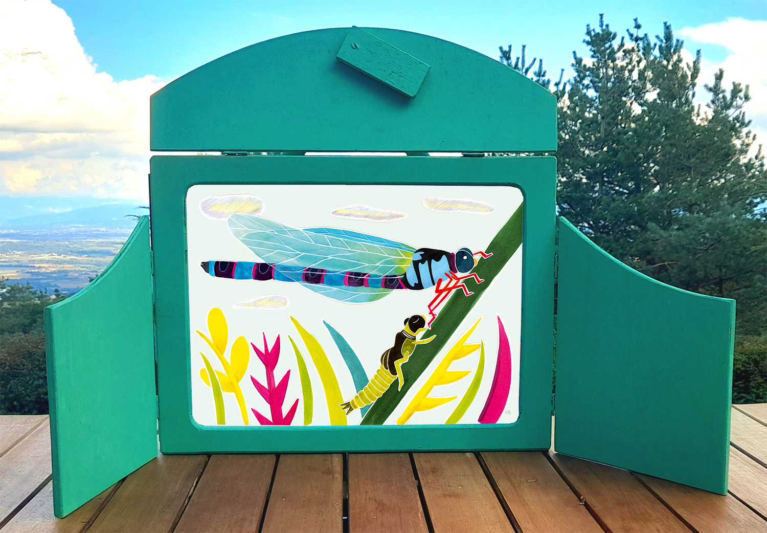 une histoire pour Kamishibaï sur la métamorphose de la libellule