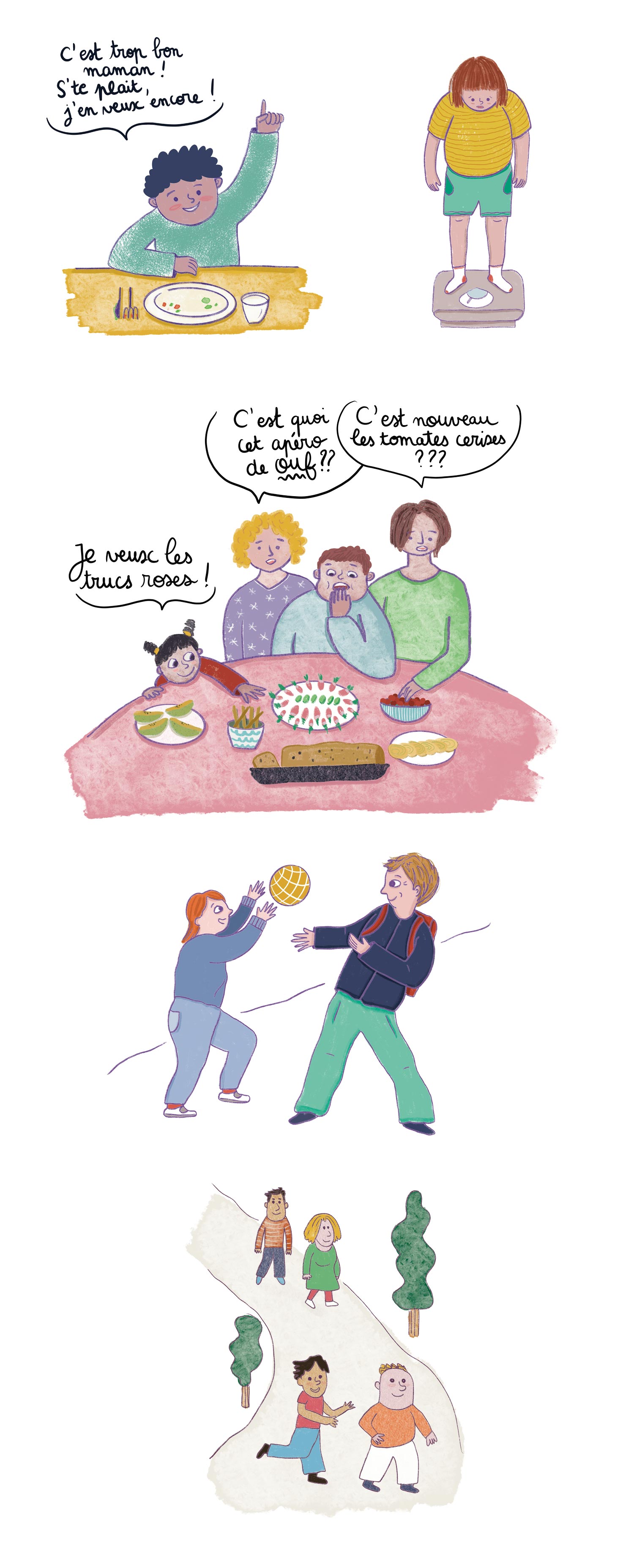 illustrations livret médical obésité infantile