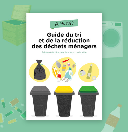 Création graphique d'un guide illustré - Tri et réduction des déchets
