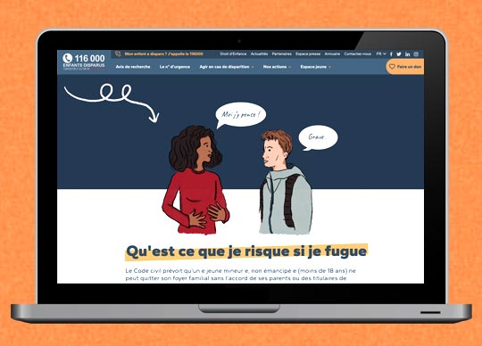 Création d'illustrations pour site web adolescence