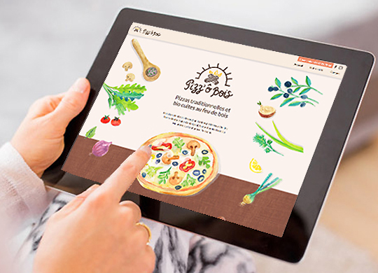 Graphiste webdesigner pour la création du site d'une pizzeria bio à Oullins