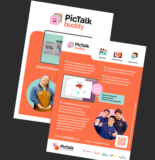 kakemonos, flyer, logo sur le thème du handicap