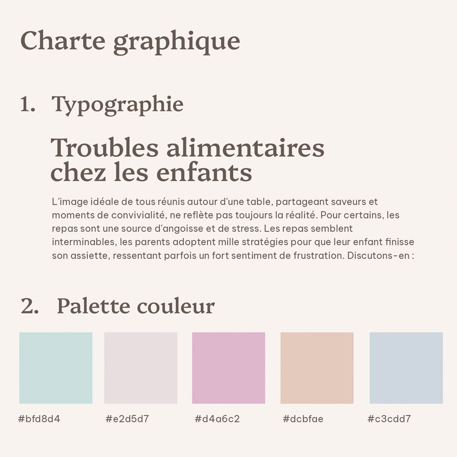 charte graphique typographie et palette couleur