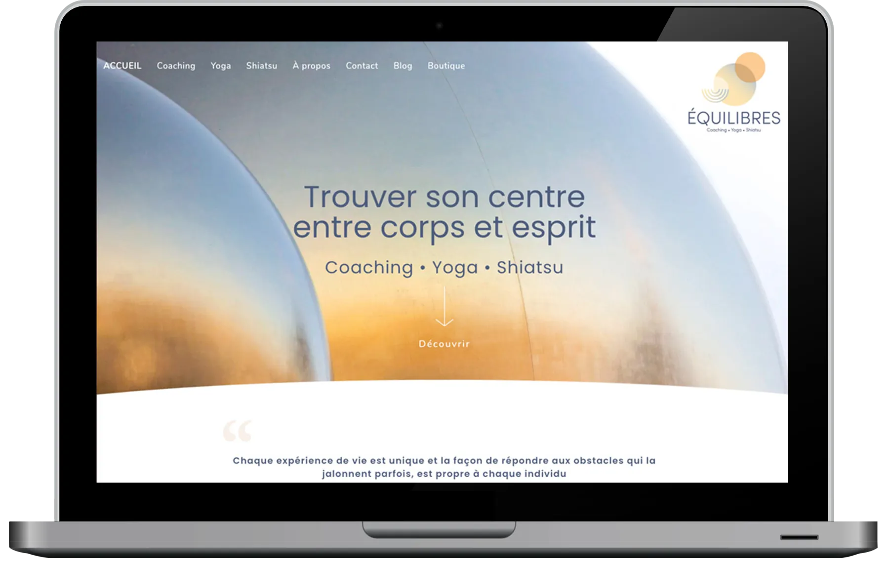 Création de site web yoga coaching shiatsu