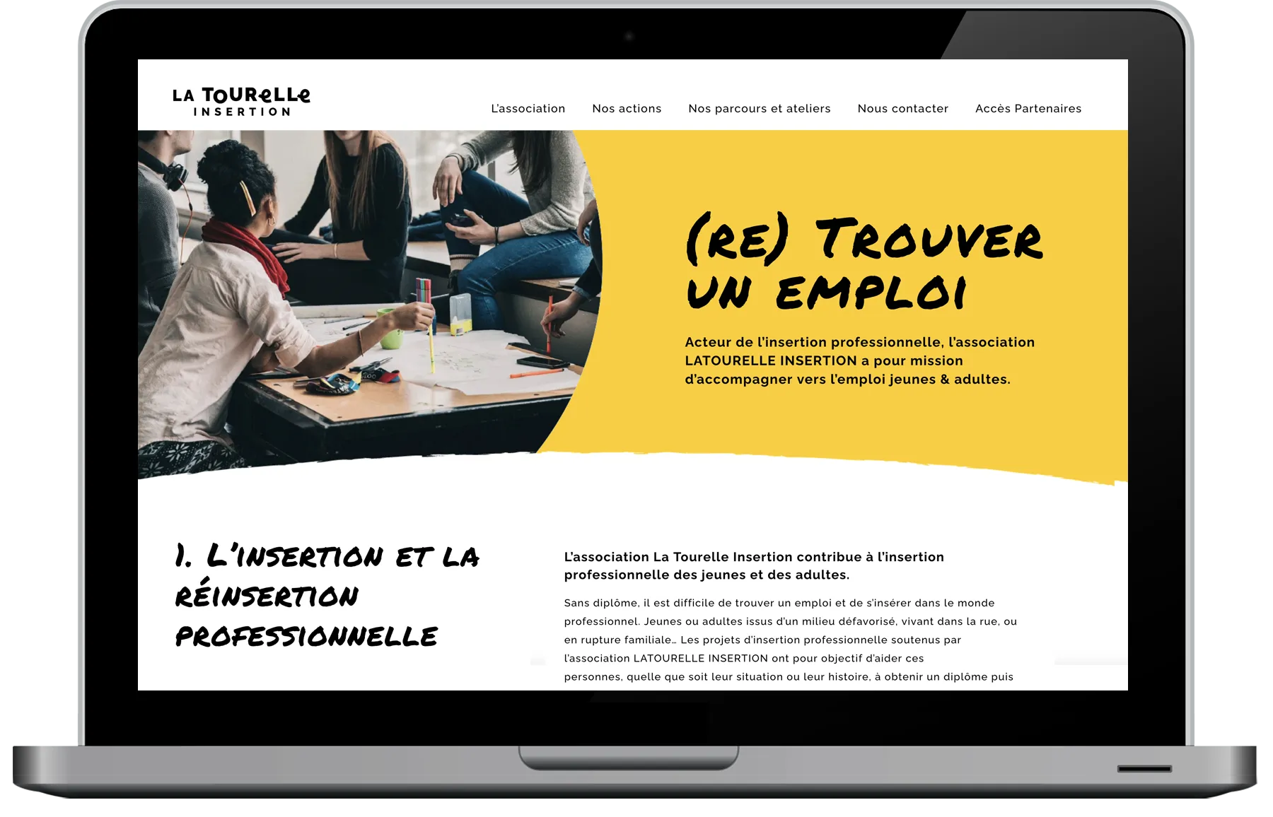 Création d'un site web écoresponsable pour une association d'insertion professionnelle