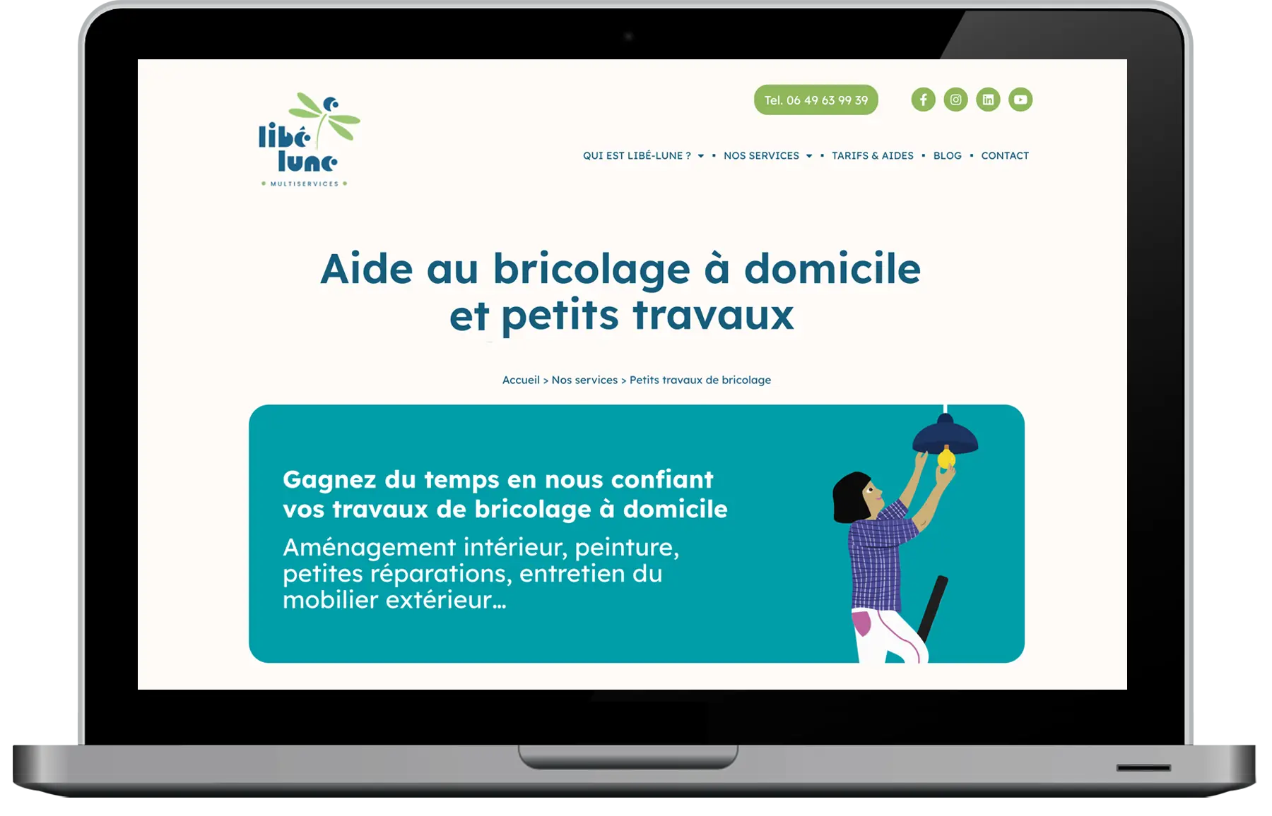 ecoconception site Internet services à la personne Lyon