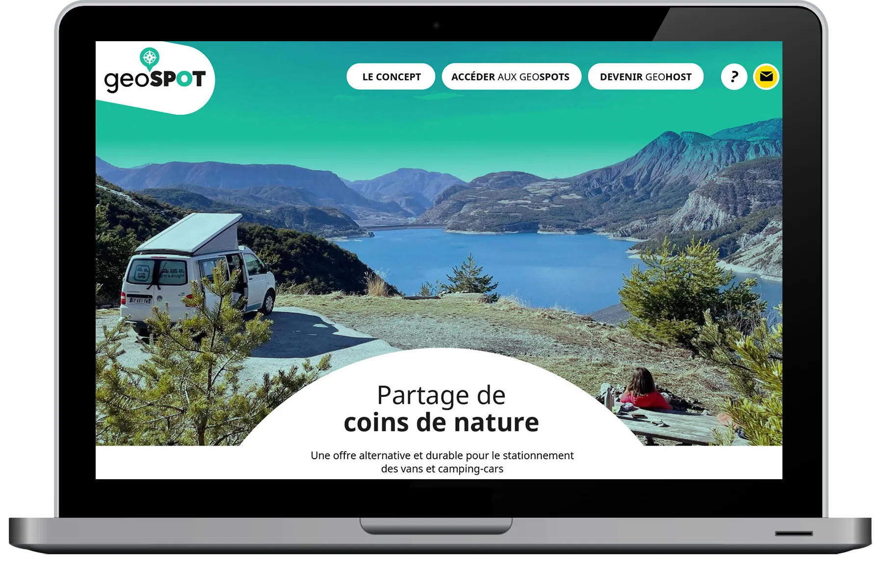 Ligne graphique illustrée site vitrine tourisme écoresponsable